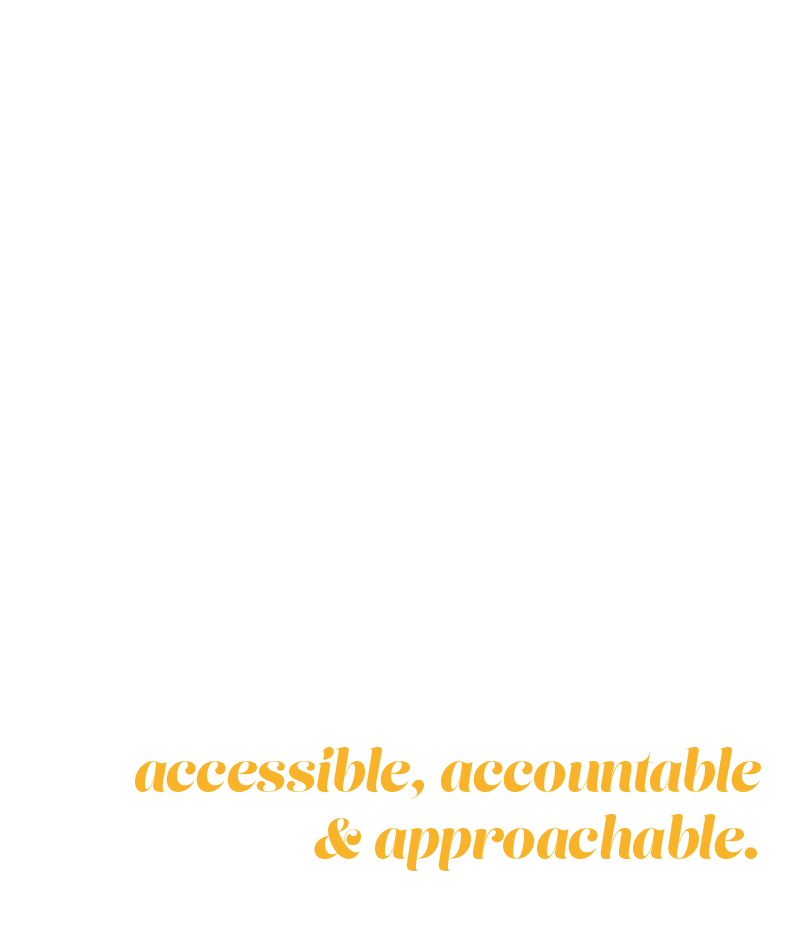 Graphic text featuring Brandon Taylor logo and reading "Councilman Taylor is committed to creating solutions that work for our community by being accessible, accountable & approachable."